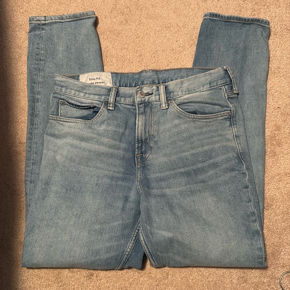 H&M Slim Fit Light Blue Washed Jeans